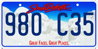 SD license plate 98OC35
