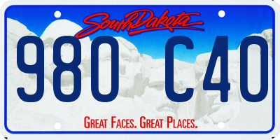SD license plate 98OC40