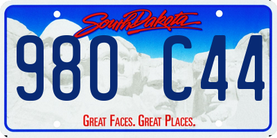 SD license plate 98OC44