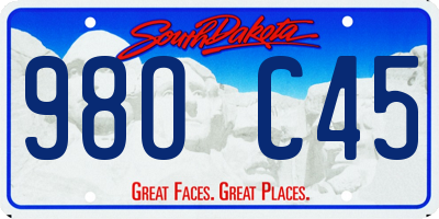 SD license plate 98OC45