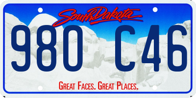 SD license plate 98OC46