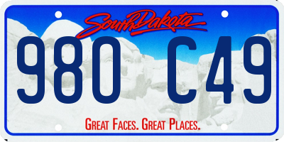 SD license plate 98OC49