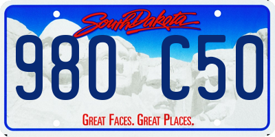 SD license plate 98OC50
