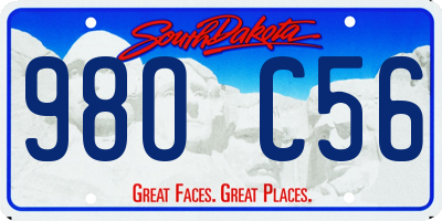 SD license plate 98OC56