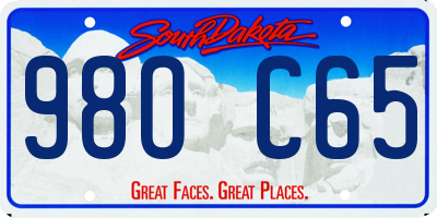 SD license plate 98OC65