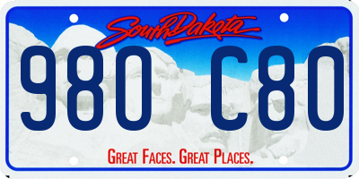 SD license plate 98OC80