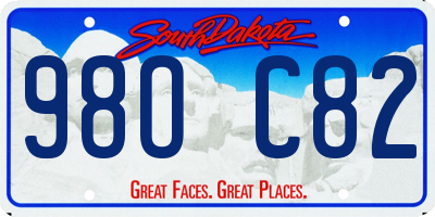 SD license plate 98OC82