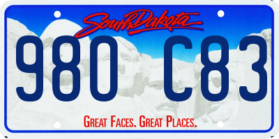 SD license plate 98OC83