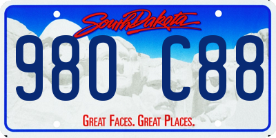 SD license plate 98OC88