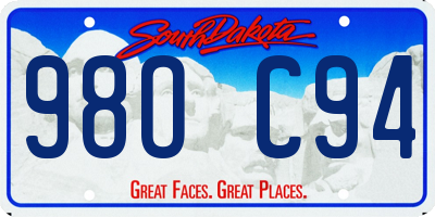 SD license plate 98OC94