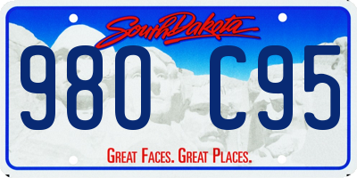 SD license plate 98OC95