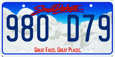 SD license plate 98OD79