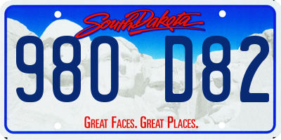SD license plate 98OD82