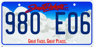 SD license plate 98OE06