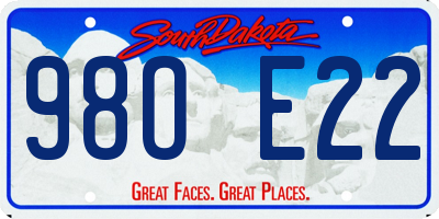 SD license plate 98OE22