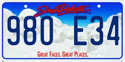 SD license plate 98OE34