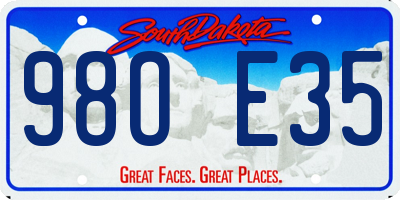 SD license plate 98OE35