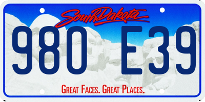 SD license plate 98OE39
