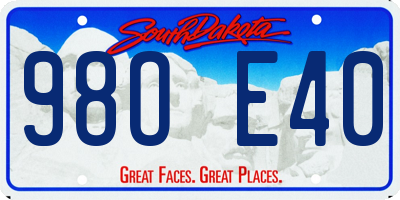 SD license plate 98OE40