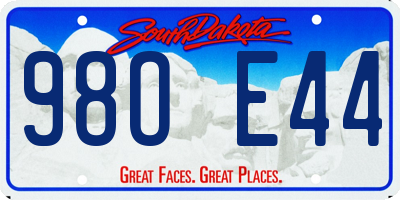 SD license plate 98OE44