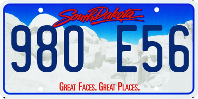 SD license plate 98OE56