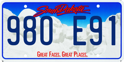 SD license plate 98OE91