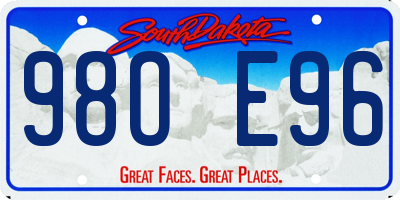 SD license plate 98OE96