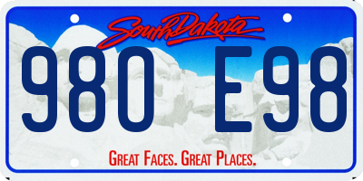 SD license plate 98OE98