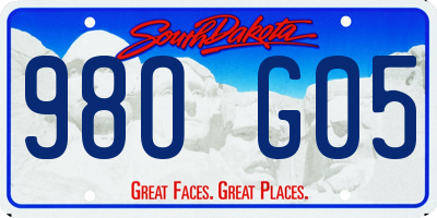 SD license plate 98OG05