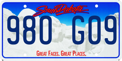 SD license plate 98OG09