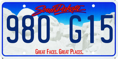 SD license plate 98OG15