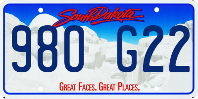 SD license plate 98OG22