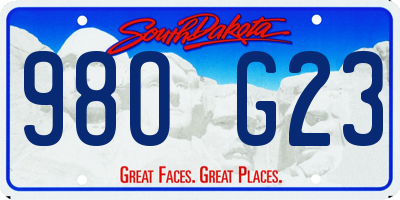 SD license plate 98OG23