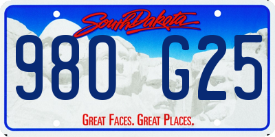 SD license plate 98OG25