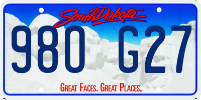 SD license plate 98OG27