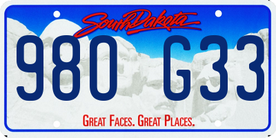 SD license plate 98OG33