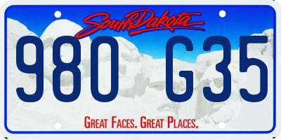 SD license plate 98OG35