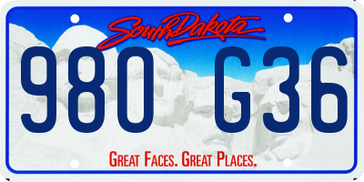SD license plate 98OG36