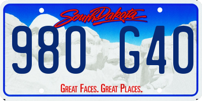 SD license plate 98OG40