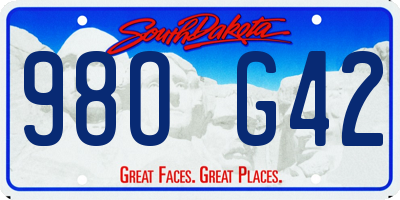 SD license plate 98OG42