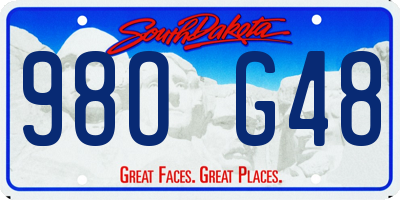 SD license plate 98OG48