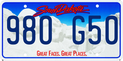 SD license plate 98OG50