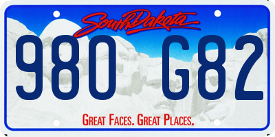 SD license plate 98OG82