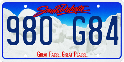SD license plate 98OG84