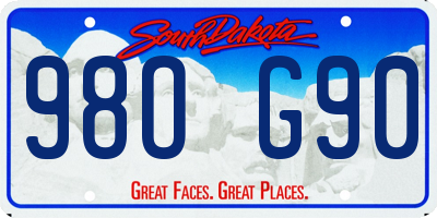 SD license plate 98OG90