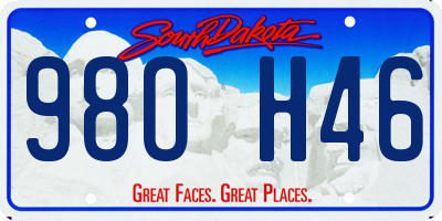 SD license plate 98OH46