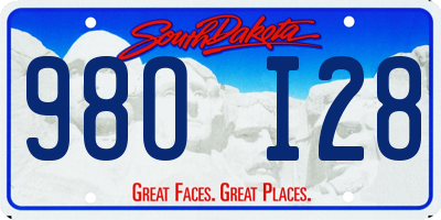 SD license plate 98OI28