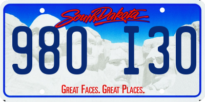 SD license plate 98OI30