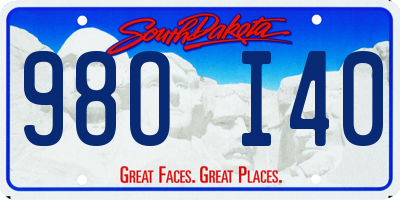 SD license plate 98OI40