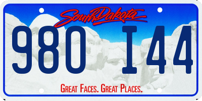 SD license plate 98OI44